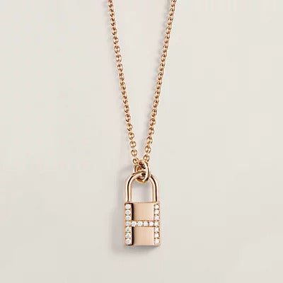 Hermès HM ADVANCED NICHE LOCK HEAD NECKLACE DIAMONDS