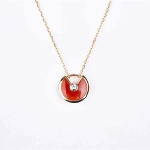 Cartier AMULETTE GOLD CARNELIAN ONYX NECKLACE