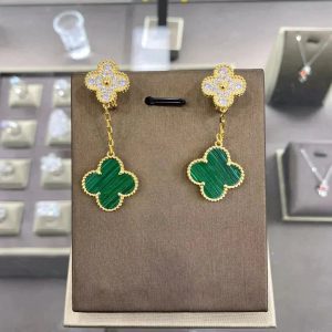 Van Cleef & Arpels CLOVER  2 MOTIFS  DIAMOND  EARRINGS (MULTIPLE CHOICESรงยด