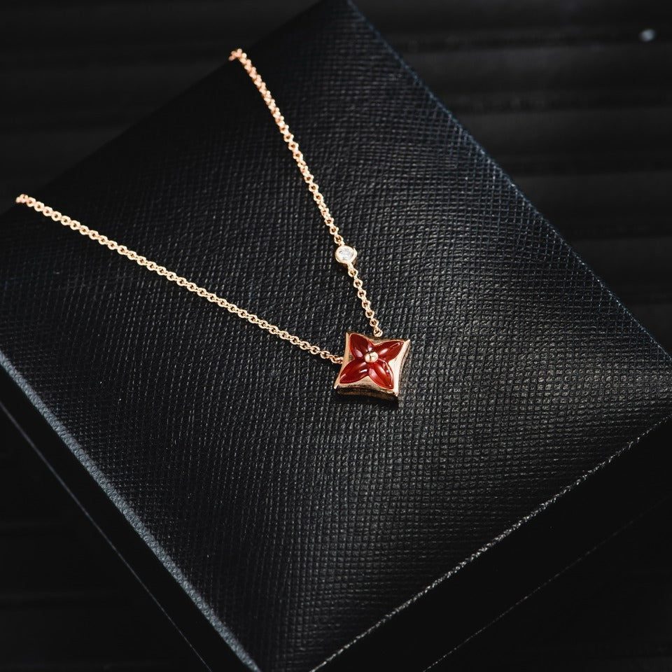 Louis VuittonSTAR NECKLACE PINK GOLD 1 DIAMOND - Image 4