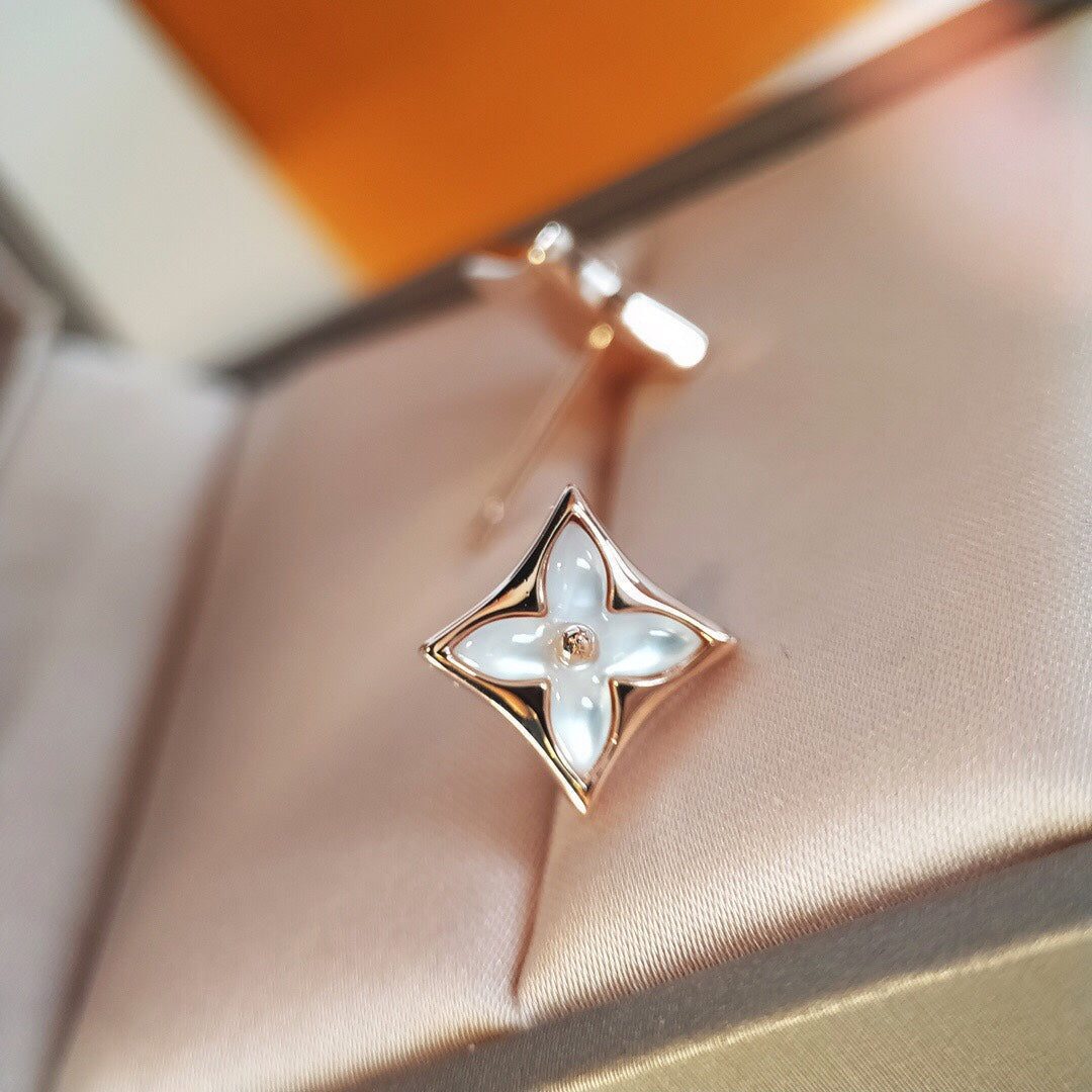 Louis Vuitton STAR MOP PINK GOLD EARRINGS - Image 6