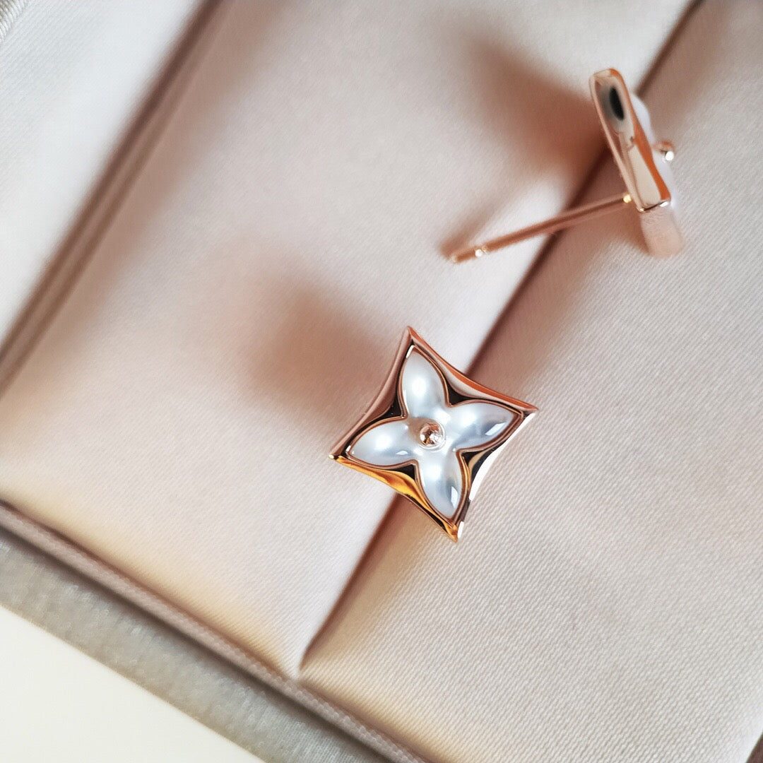 Louis Vuitton STAR MOP PINK GOLD EARRINGS - Image 8