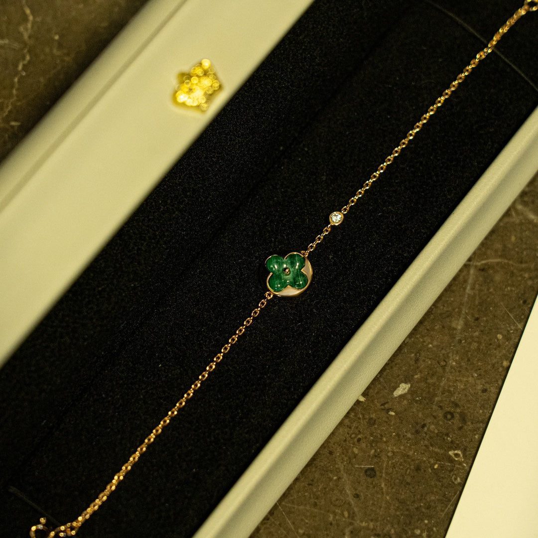 Louis Vuitton SUN MALACHITE 1 DIAMOND PINK GOLD BRACELET - Image 4