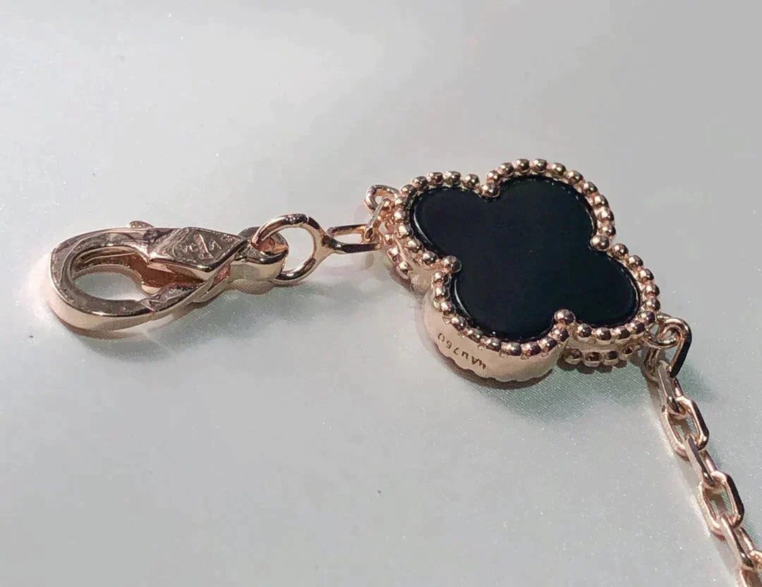 Van Cleef & Arpels CLOVER 5 MOTIFS MULTICOLOR BRACELET - Image 6