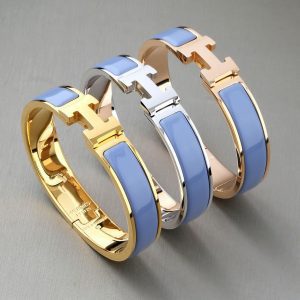 Hermès H BRACELET ROMANTIC BLUE 12MM