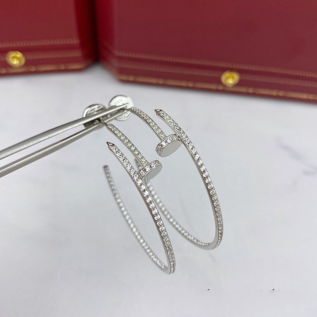 Cartier JUSTE EARRINGS FULL DIAMONDS 1.8MM - Image 4