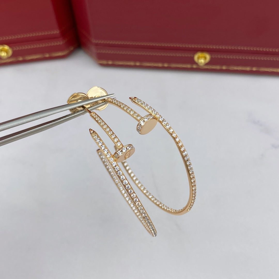 Cartier JUSTE EARRINGS FULL DIAMONDS 1.8MM - Image 3