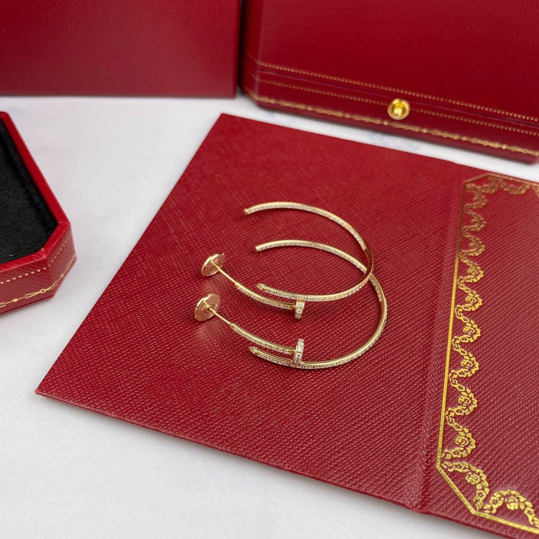 Cartier JUSTE EARRINGS FULL DIAMONDS 1.8MM - Image 8