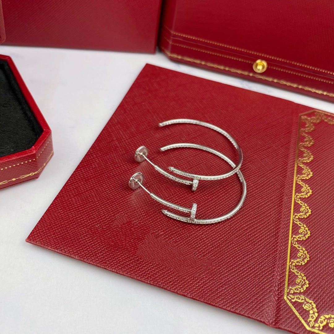 Cartier JUSTE EARRINGS FULL DIAMONDS 1.8MM - Image 9