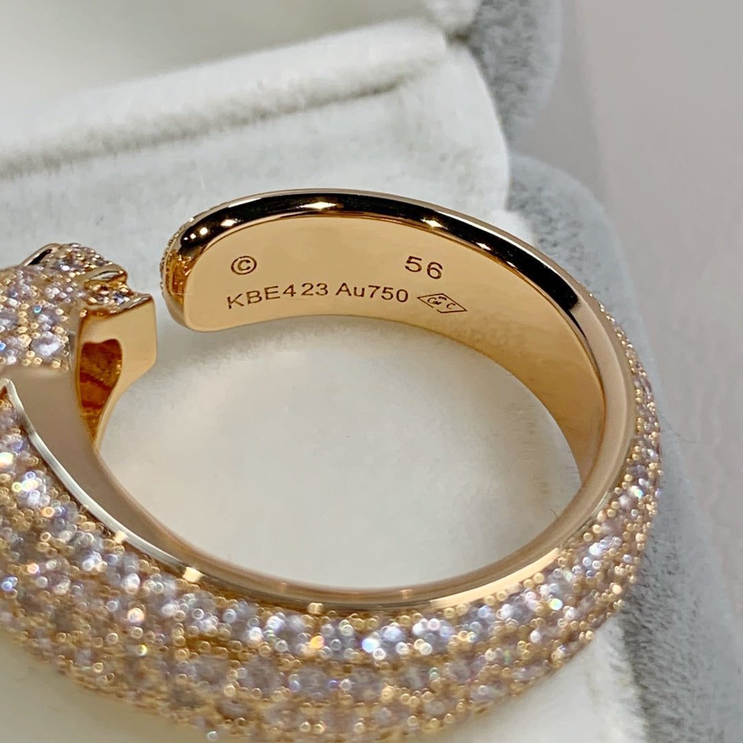 CartierPANTHERE PINK GOLD DIAMOND RING - Image 6