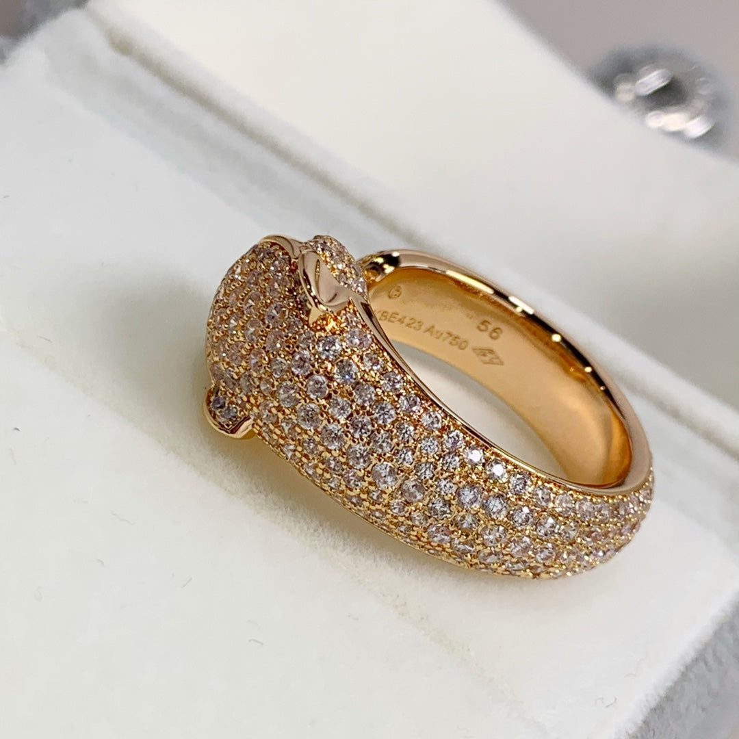 CartierPANTHERE PINK GOLD DIAMOND RING - Image 7