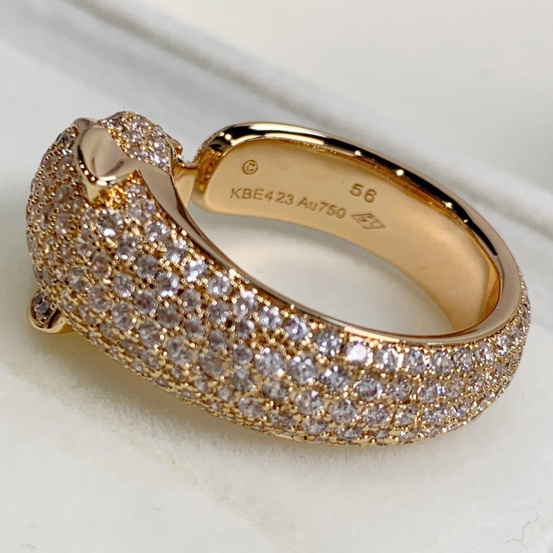 CartierPANTHERE PINK GOLD DIAMOND RING - Image 8