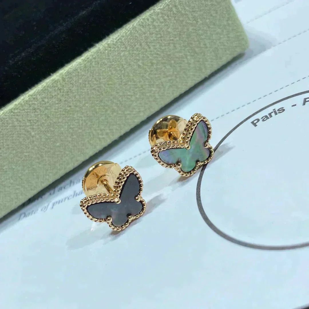 Van Cleef & Arpels BUTTERFLY DARK MOP EARRINGS - Image 5