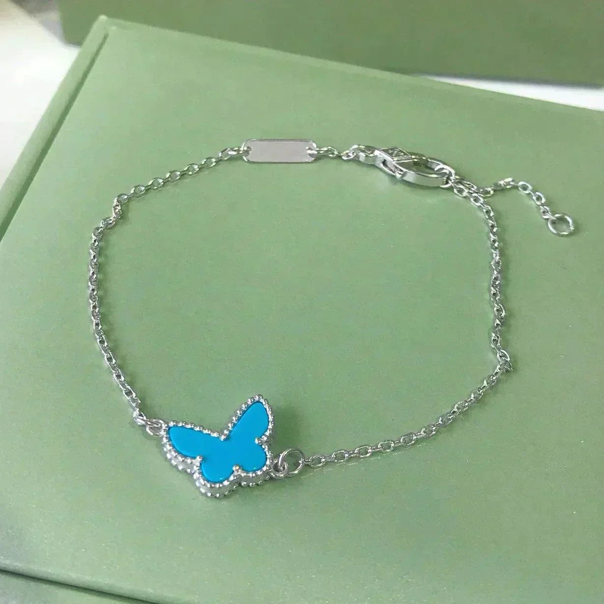 Van Cleef & Arpels BUTTERFLY TURQUOISE BUTTERFLY BRACELET SILVER - Image 2