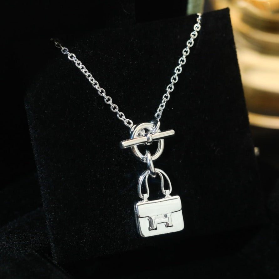 Hermès POP H PEDANT SILVER NECKLACE - Image 2
