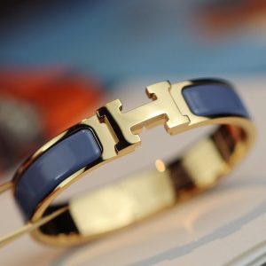 Hermès H BRACELET 12MM BLUE GRAY
