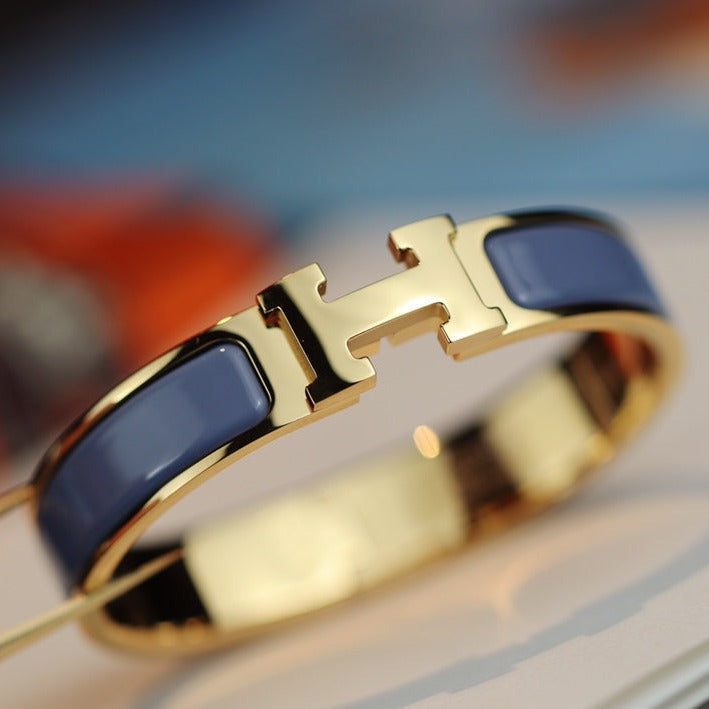 Hermès H BRACELET 12MM BLUE GRAY