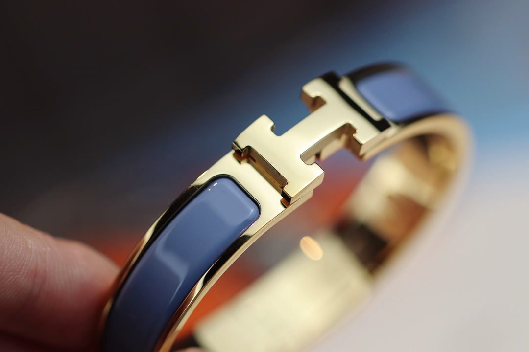 Hermès H BRACELET 12MM BLUE GRAY - Image 4