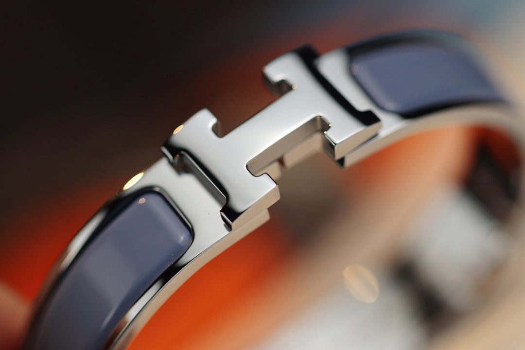 Hermès H BRACELET 12MM BLUE GRAY - Image 7