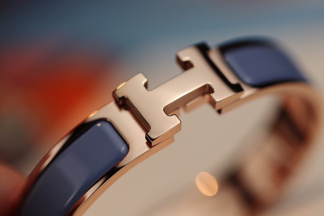 Hermès H BRACELET 12MM BLUE GRAY - Image 9