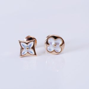 Louis Vuitton STAR AND SUN PINK GOLD MOP STUD EARRINGS