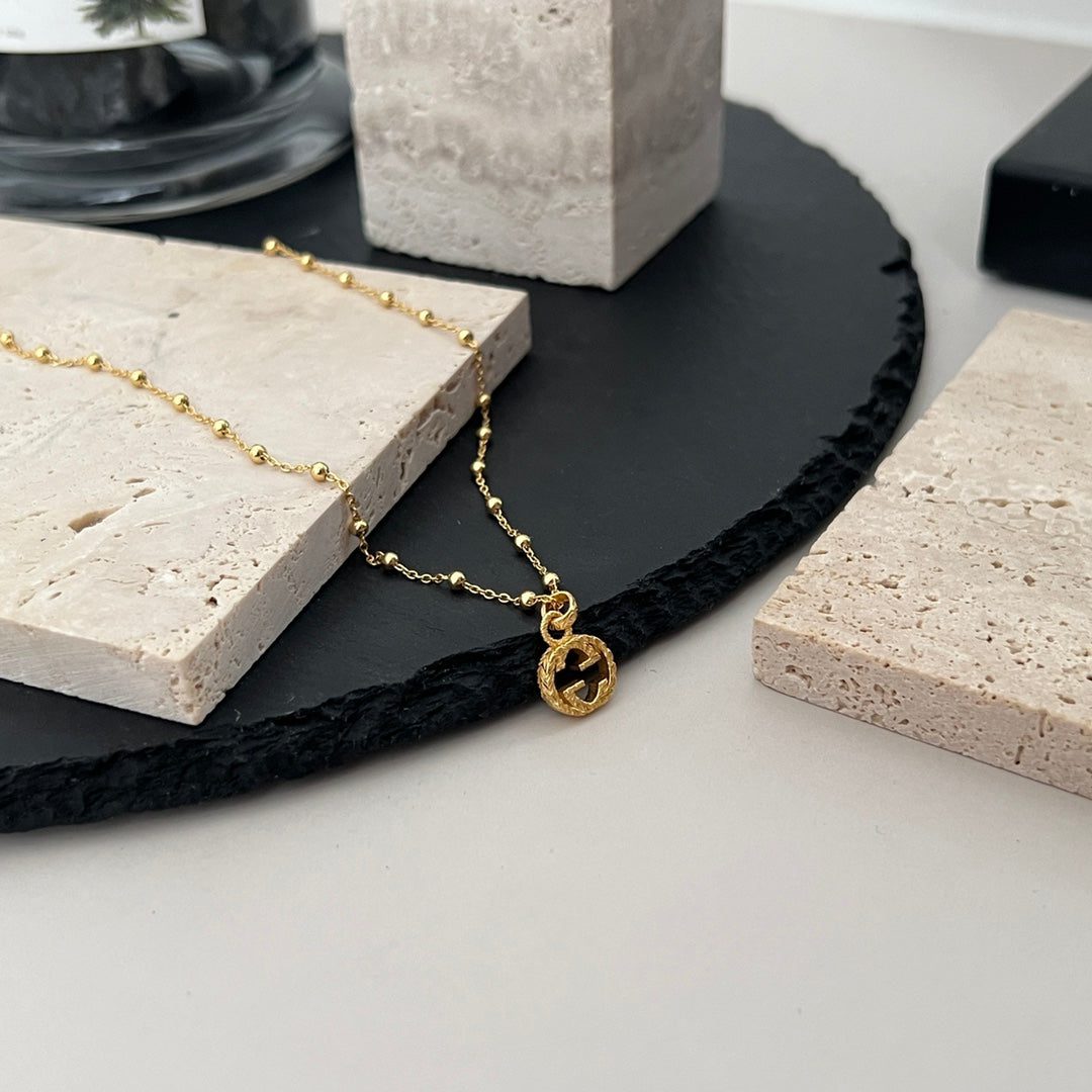 GG BALL CHAIN GOLD NECKLACE - Image 2