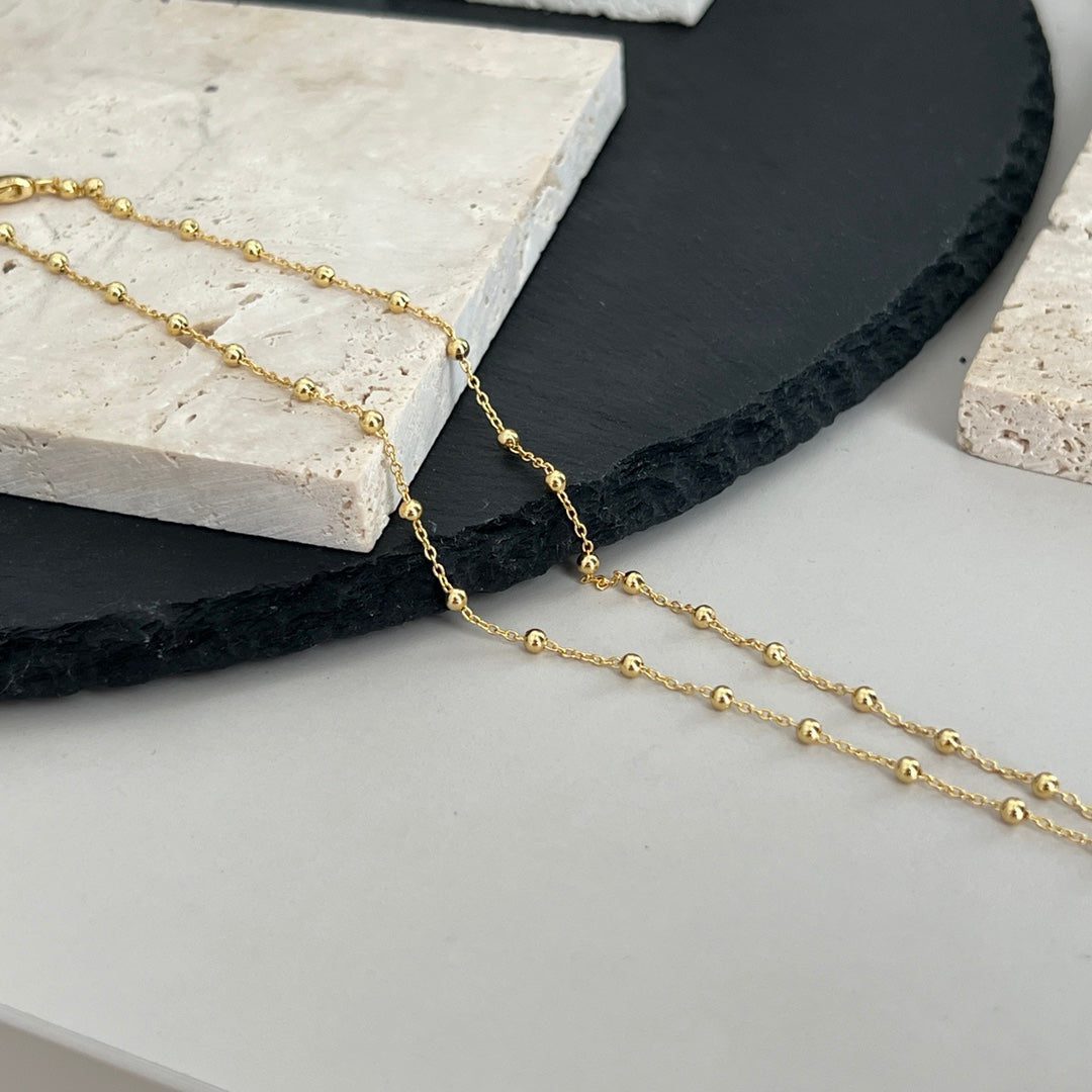 GG BALL CHAIN GOLD NECKLACE - Image 5