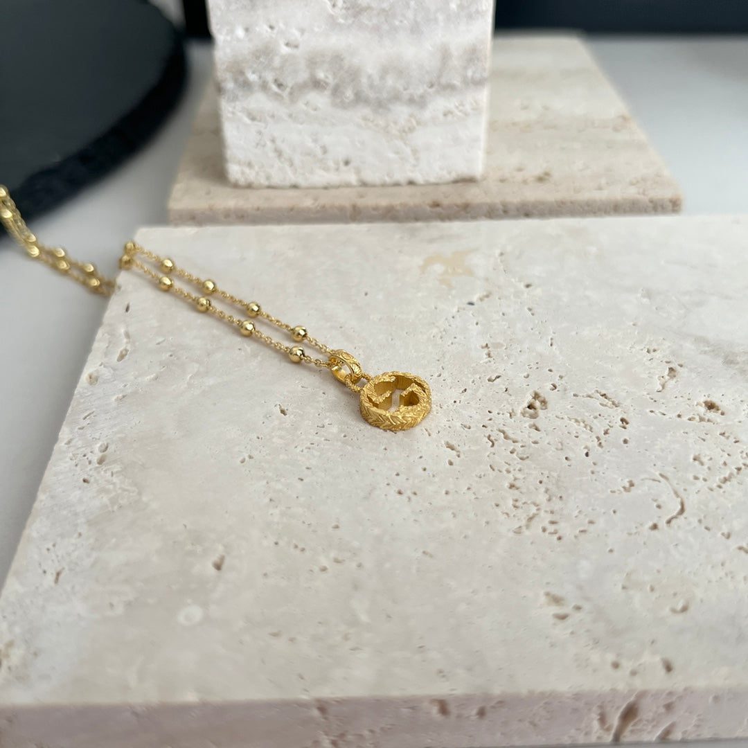 GG BALL CHAIN GOLD NECKLACE - Image 9