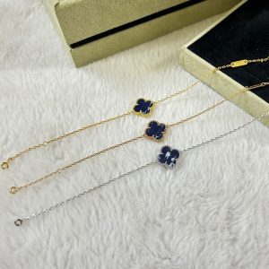 Van Cleef & Arpels CLOVER 1 MOTIF PIETERSITE BRACELET