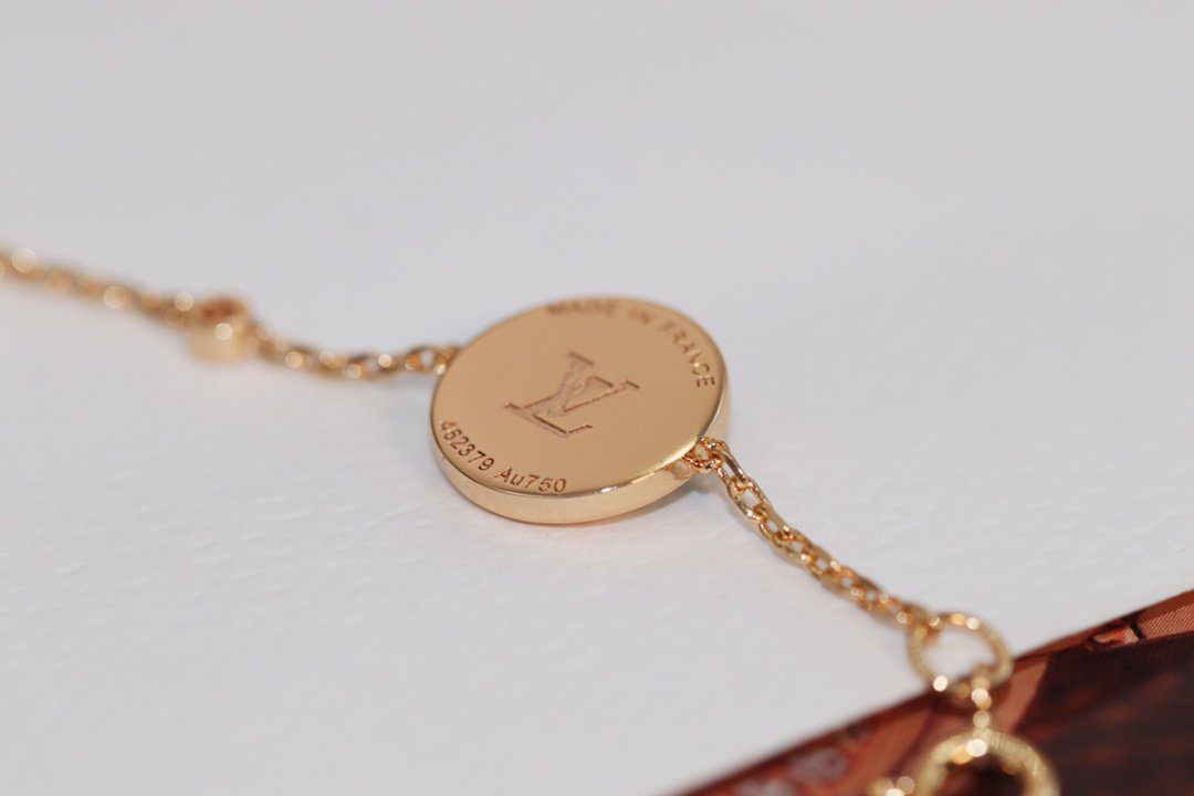 Louis Vuitton STAR AND SUN 4 MOTIF PINK GOLD MALACHITE BRACELET - Image 4