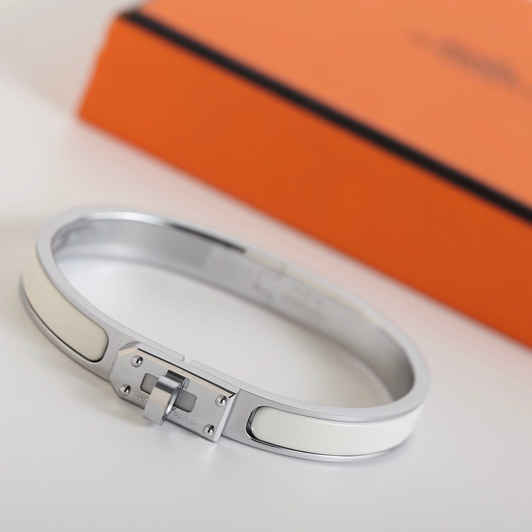 Hermès HM KELLY WHITE BRACELET - Image 3