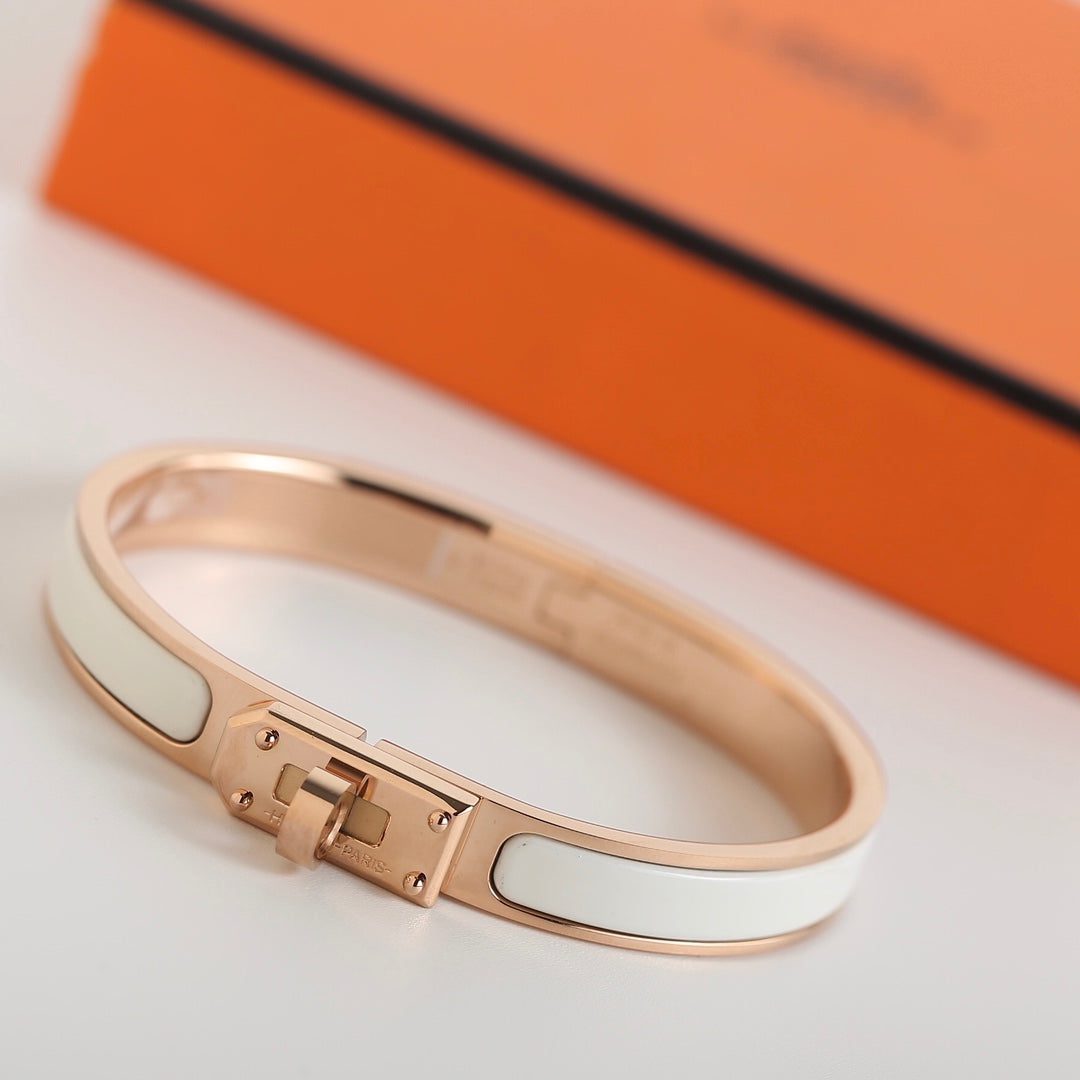 Hermès HM KELLY WHITE BRACELET - Image 4