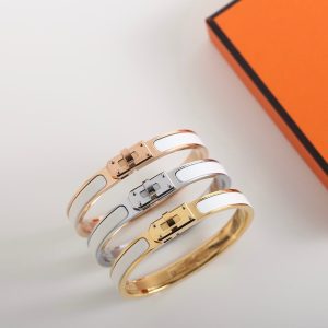 Hermès HM KELLY WHITE BRACELET