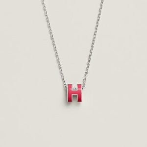 Hermès H NECKLACE PINK