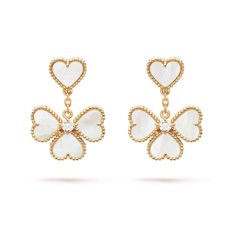 Van Cleef & Arpels CLOVER SWEET WHITE MOP EARRINGS