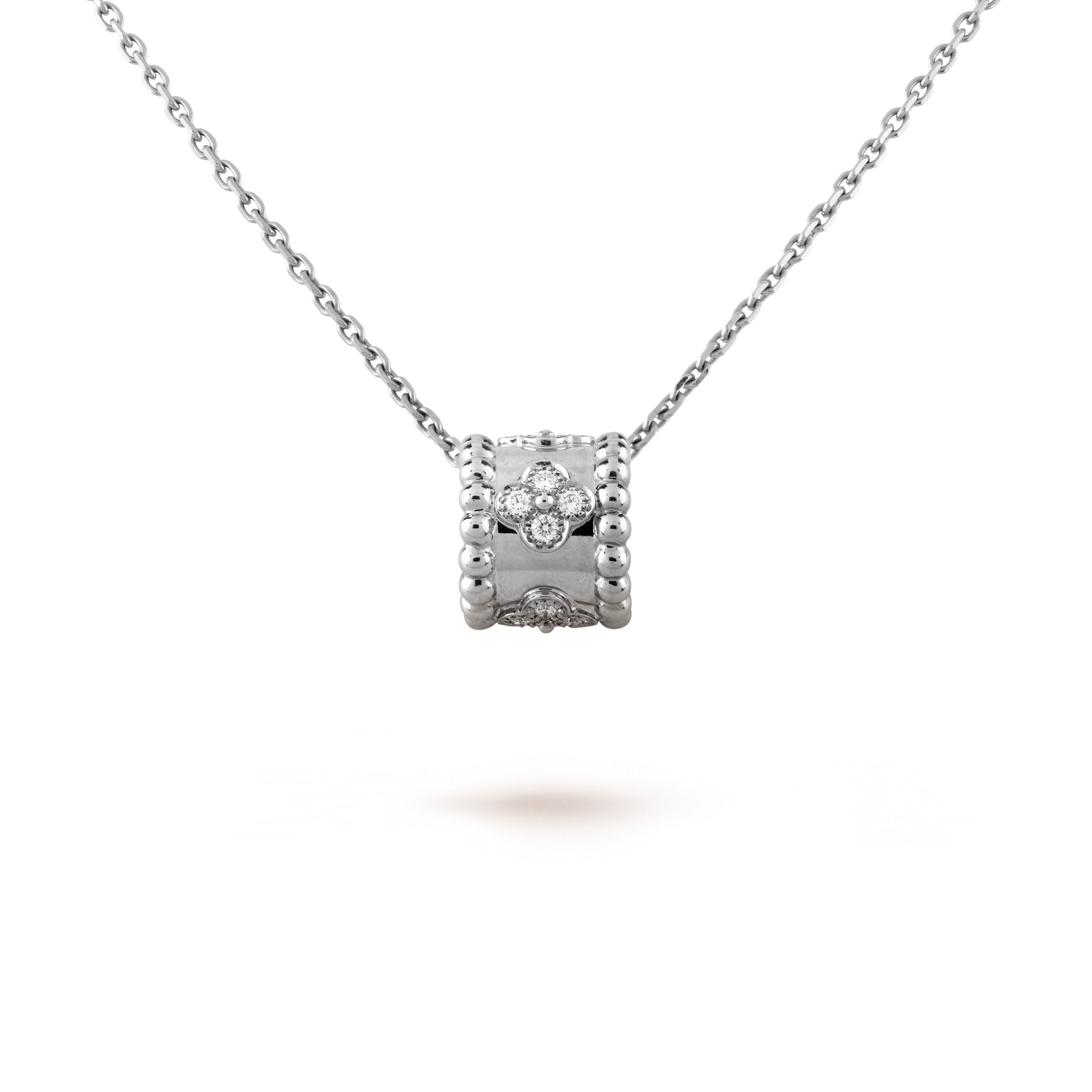 Van Cleef & Arpels PERLEE PEDANT SIVLER DIAMOND NECKLACE