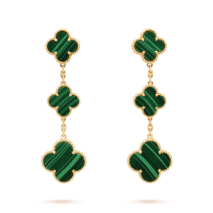 Van Cleef & Arpels CLOVER MALACHITE 3 MOTIFS GOLD