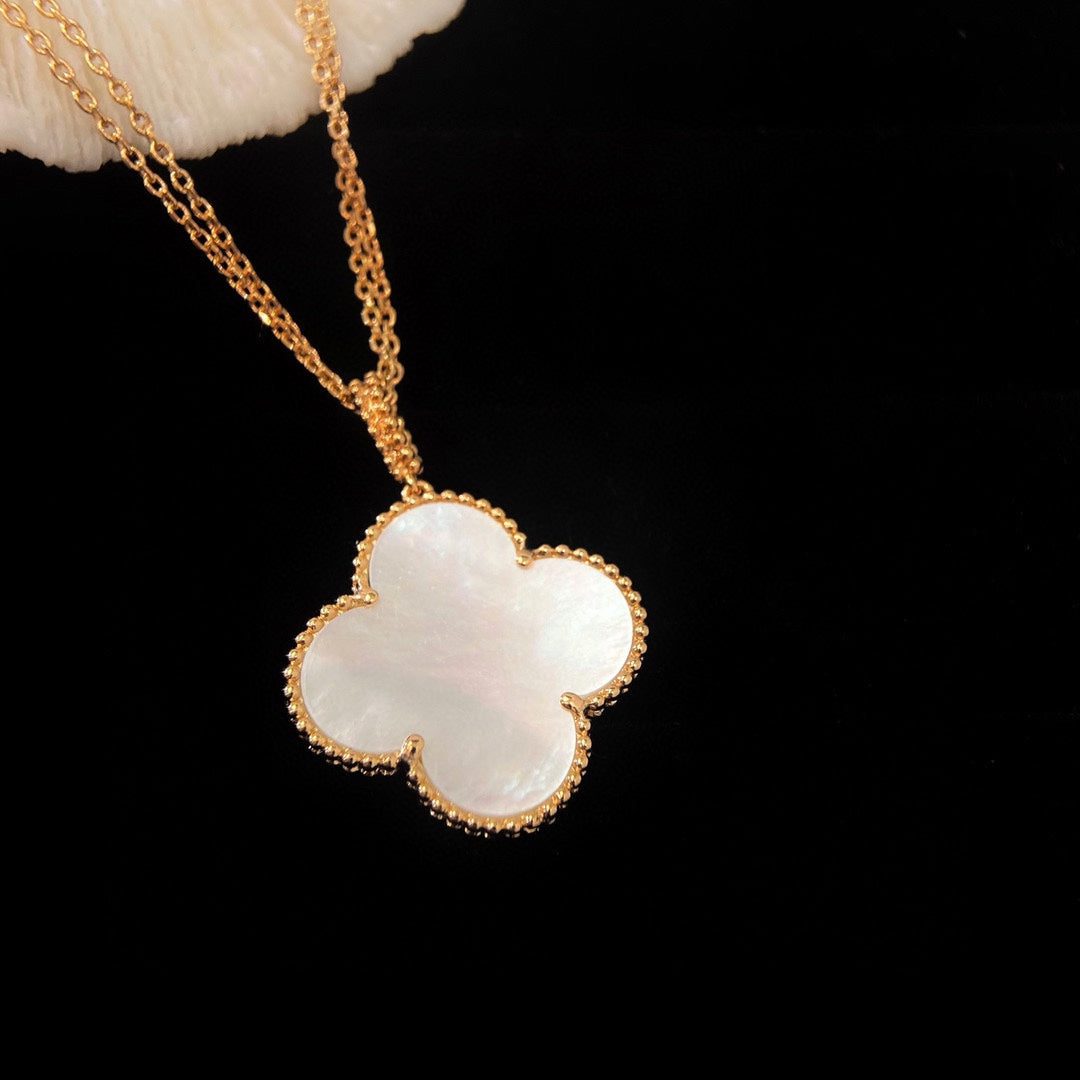 Van Cleef & Arpels CLOVER 25MM MOP LARGE PENDANT NECKLACE - Image 9