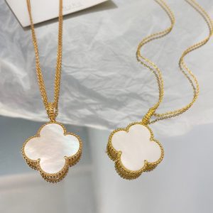 Van Cleef & Arpels CLOVER 25MM MOP LARGE PENDANT NECKLACE