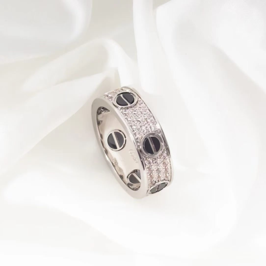 CartierLOVE RING 5.5MM DIAMONDS PAVED CERAMIC - Image 4