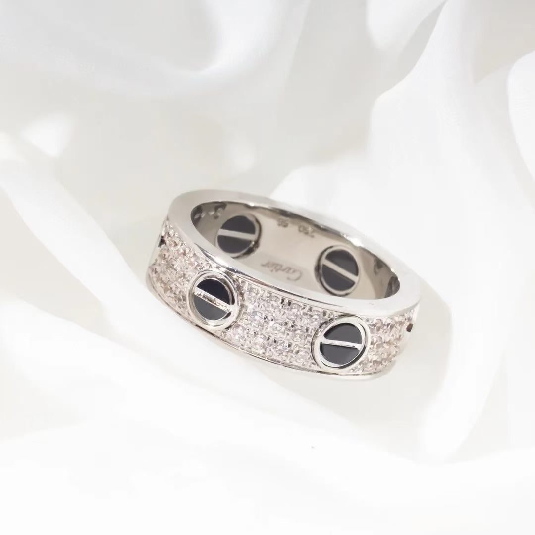 CartierLOVE RING 5.5MM DIAMONDS PAVED CERAMIC - Image 3