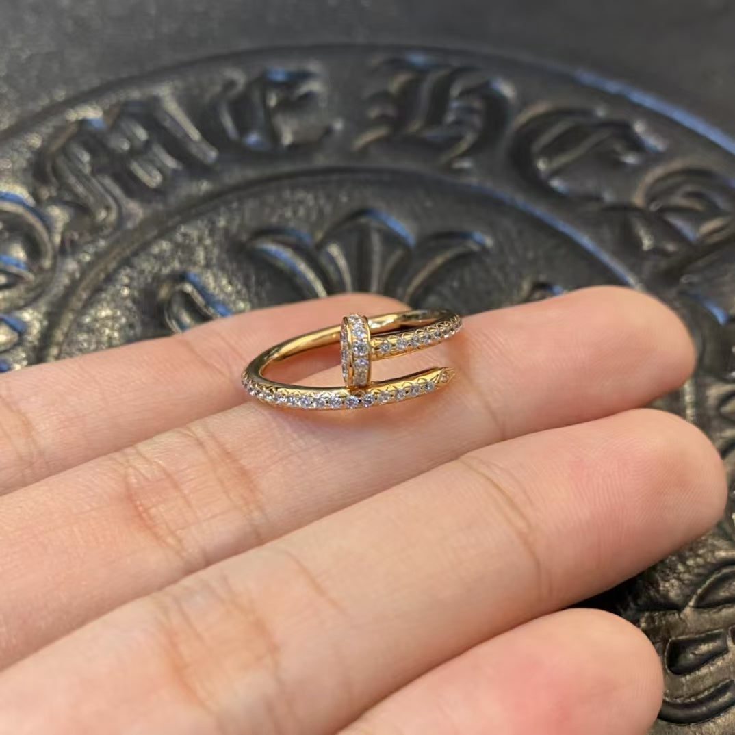 CartierJUSTE RING 1.8MM GOLD DIAMONDS - Image 2