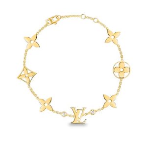 Louis Vuitton STAR AND SUN 7 MOTIFS GOLD BRACELET