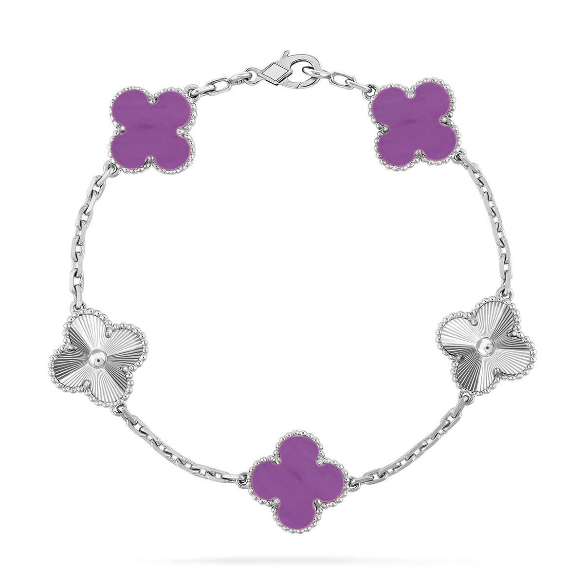 Van Cleef & Arpels CLOVER 5 MOTIF VIOLET BRACELET COLLECTION - Image 10