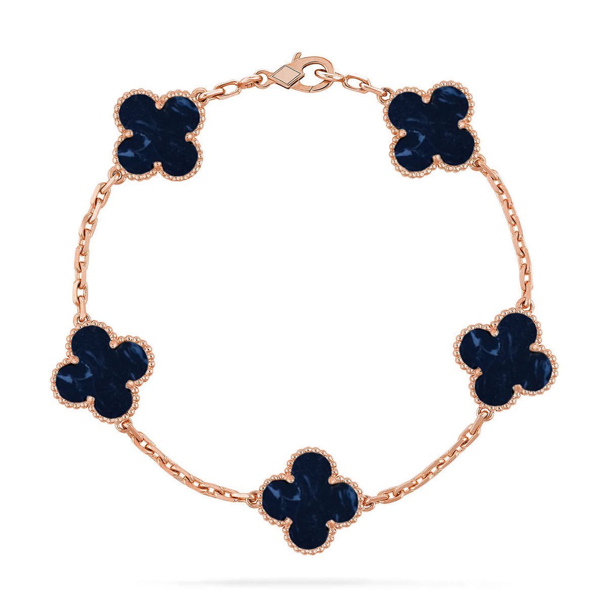 Van Cleef & Arpels CLOVER 5 MOTIF PIETERSITE BRACELET COLLECTION - Image 5