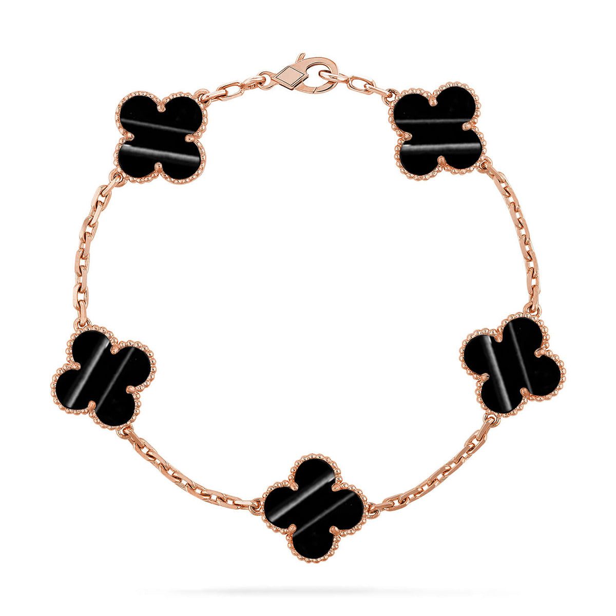 Van Cleef & Arpels CLOVER 5 MOTIF PULSAR STONE BRACELET COLLECTION - Image 5