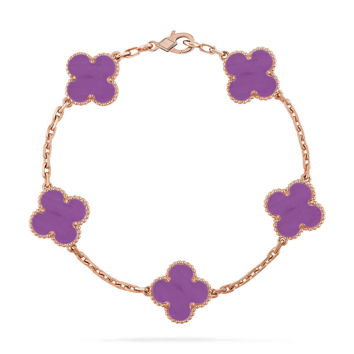 Van Cleef & Arpels CLOVER 5 MOTIF VIOLET BRACELET COLLECTION - Image 5