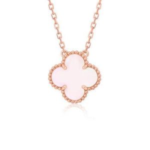 Van Cleef & Arpels CLOVER 15MM PINK MOTHER-OF-PEARL NECKLACE