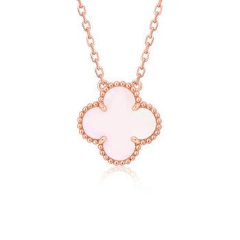 Van Cleef & Arpels CLOVER 15MM PINK MOTHER-OF-PEARL NECKLACE