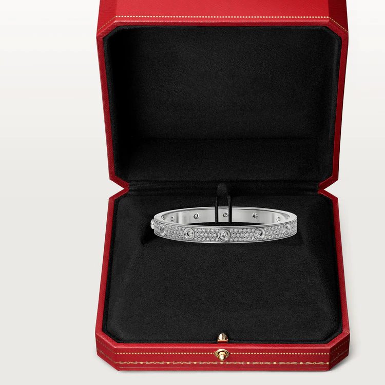 Cartier LOVE BRACELET 6.1MM DIAMOND-PAVED 10 BIG DIAMONDS - Image 6